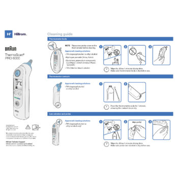 btp6000 welch allyn thermoscan pro6000 thermometer cleaning guide