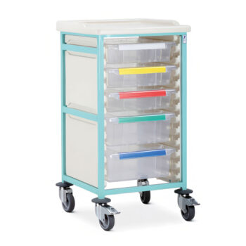 caretray trolleys single and double column standard level single column mild steel