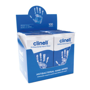 clinaw clinell antibacterial hand wipes 1 box x100 wipes