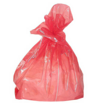 dissackr water soluble strip laundry bags red colour economy range