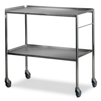 dtsf900 stainless steel dressing trolleys shelf sides up bristol maid v04