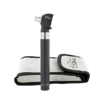 ompo optima mini pocket otoscope in pouch and spare bulb