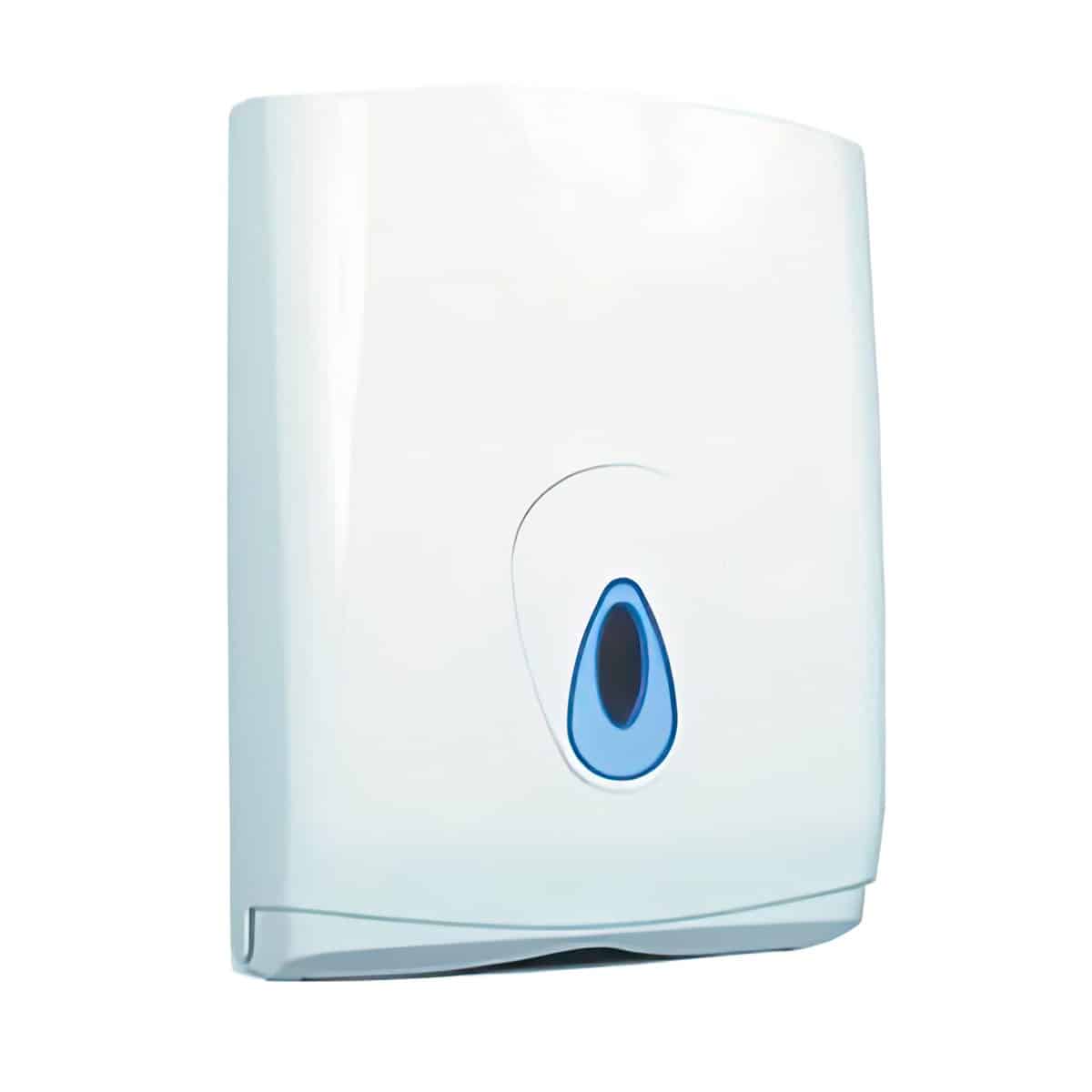 phtcfdisp paper hand towels white green and blue dispenser