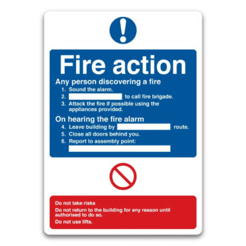 scs3048 fire action safety sign