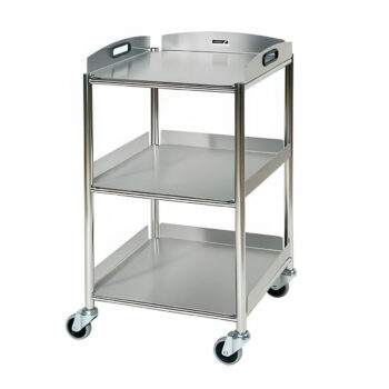 sfstss3 sunflower surgical trolleys 3 trays 3 tray stainless steel