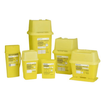 sharps3 yellow sharps disposal boxes various sizes 3.75 litre box