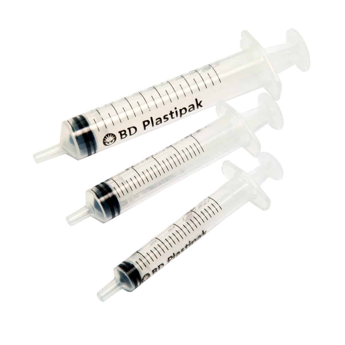 syr20pp bd plastipack hypodermic syringes catheter tip centre