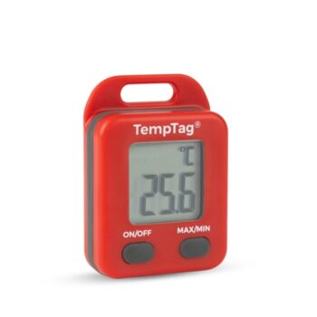 temptag micro max/min thermometer red