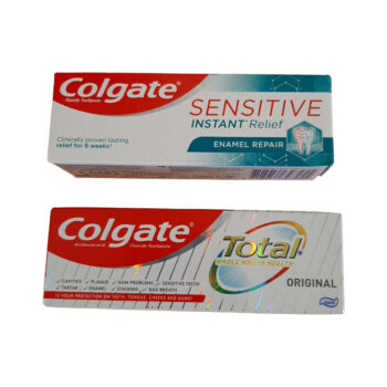 toothpaste washbag and contents toothpaste