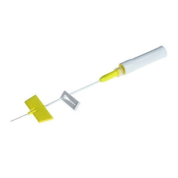 vacut383319 saf t intama iv catheter 24g x0.75 inch yellow pack 25 straight adaptor v02